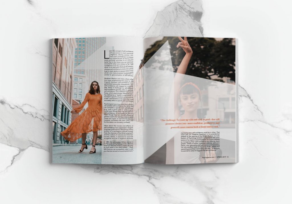 Editorial layout of health & wellness magazine, fika by Ashleigh Martin - Toronto Graphic Designer