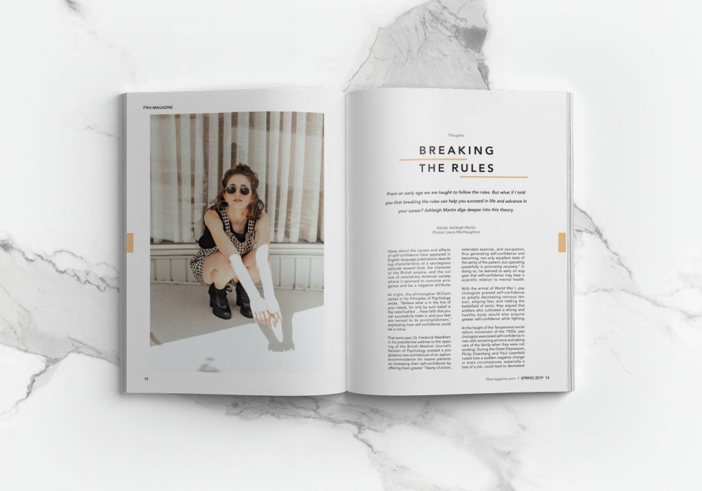 Editorial layout of health & wellness magazine, fika by Ashleigh Martin - Toronto Graphic Designer