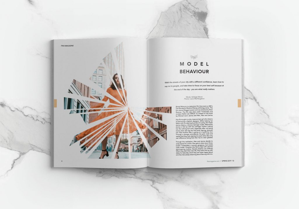 Editorial layout of health & wellness magazine, fika by Ashleigh Martin - Toronto Graphic Designer